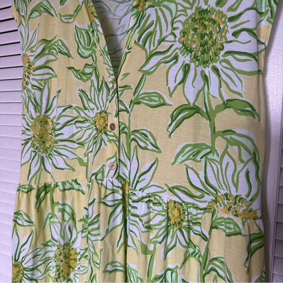 Lilly Pulitzer Arley Dress Limoncello Sunbelievable- Size M 100% Cotton - Picture 3 of 7